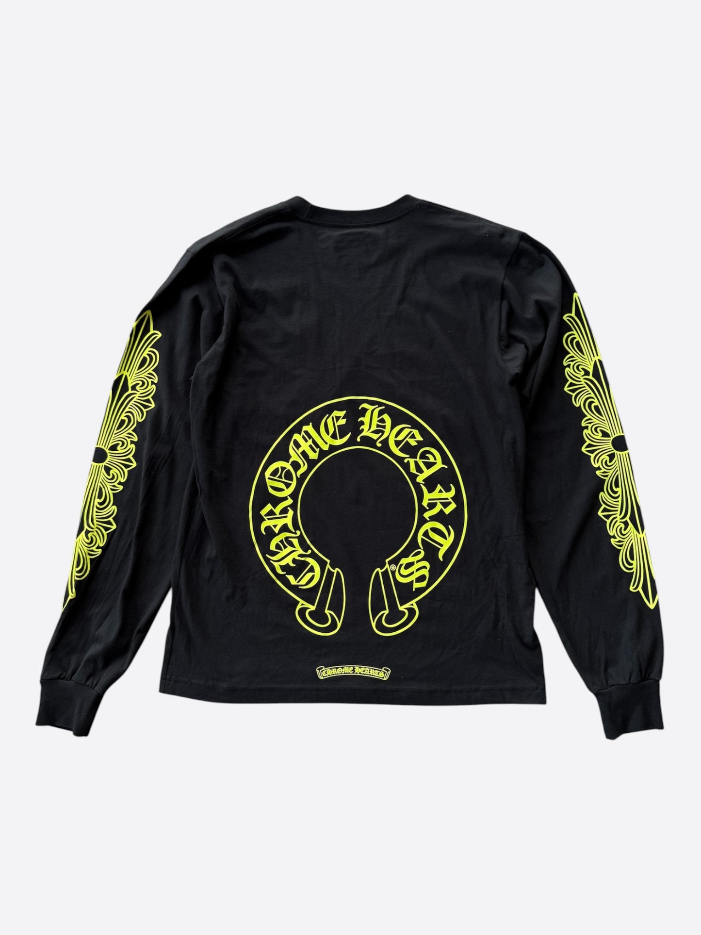 Chrome Hearts Black & Yellow Horseshoe Longsleeve T-Shirt