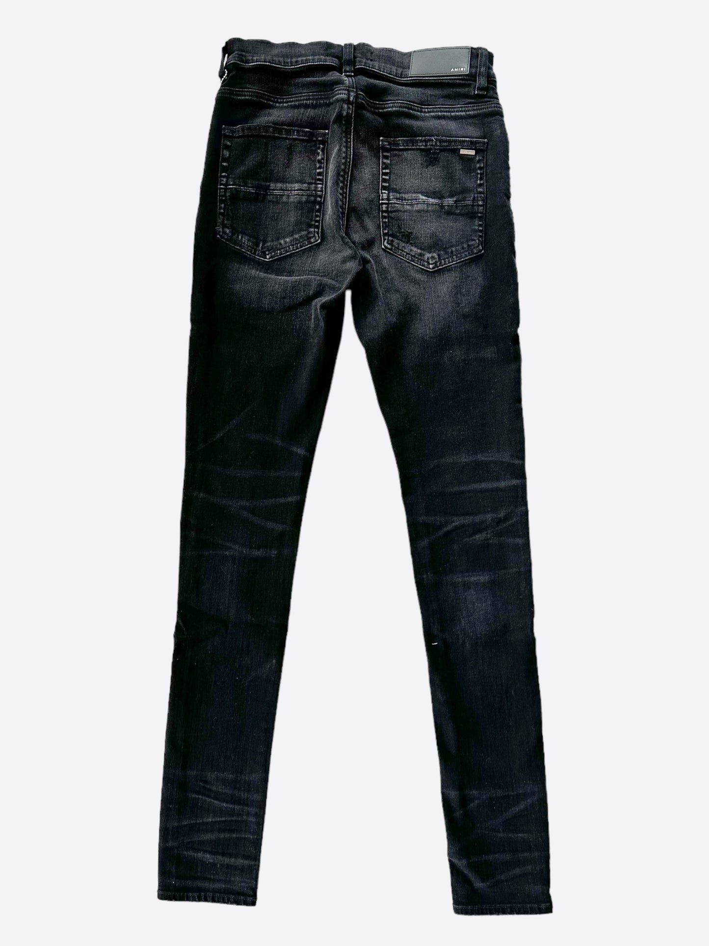 Amiri Aged Black Bandana Patch MX1 Jeans