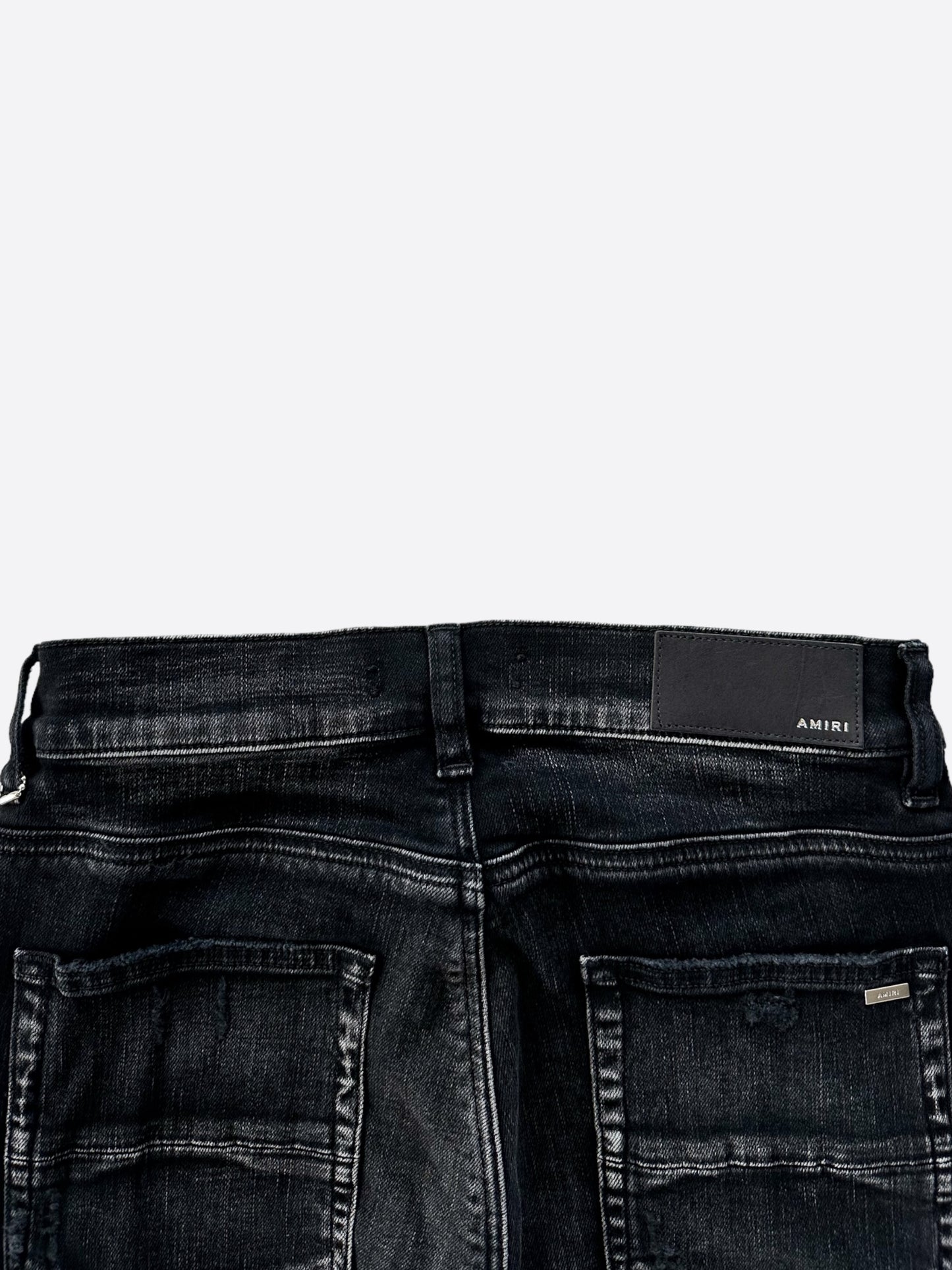 Amiri Aged Black Camouflage Patch MX1 Jeans