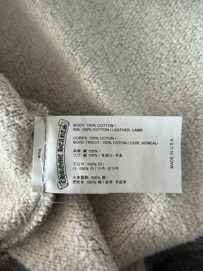 Chrome Hearts Grey & Black Triple Cross Patch Paper Jam Sweater