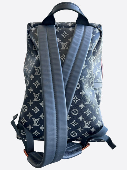 Louis Vuitton Navy & White Upside Down Monogram Backpack