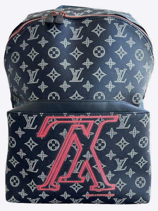 Louis Vuitton Navy & White Upside Down Monogram Backpack