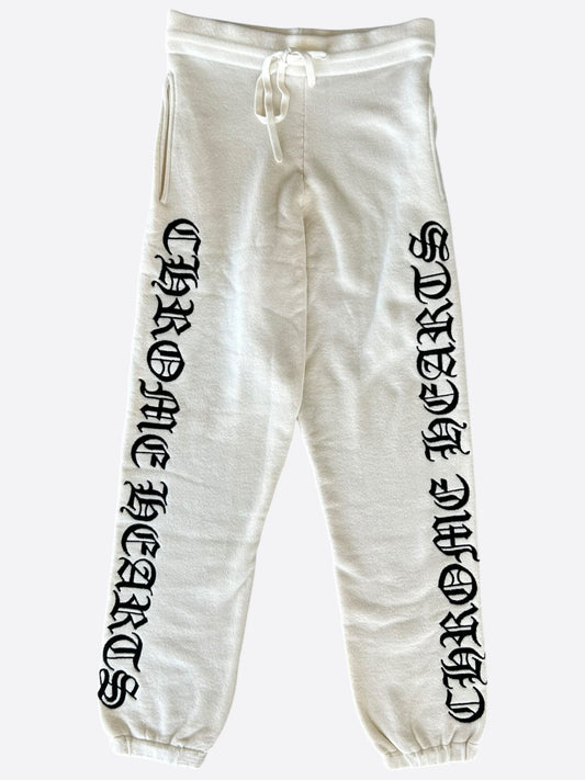 Chrome Hearts Beige & Black Embroidered Cashmere Sweatpants