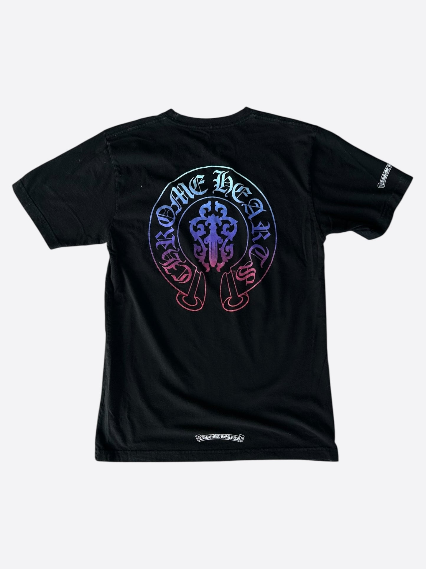 Chrome Hearts Black Gradient Dagger Logo T-Shirt