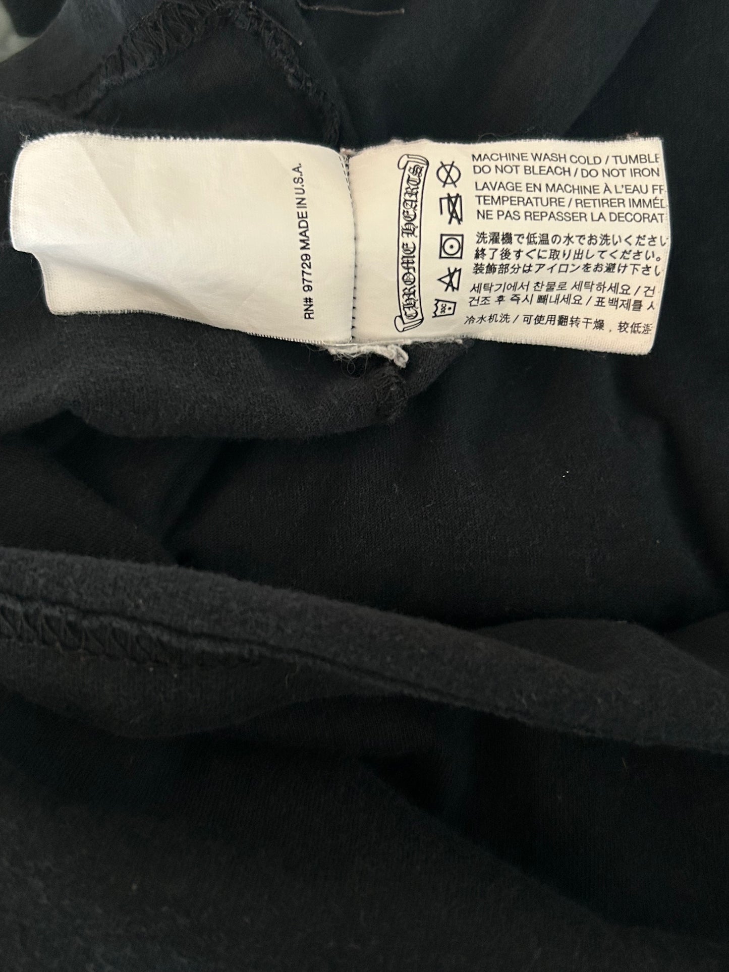 Chrome Hearts Black & White NYC Scroll Logo T-Shirt