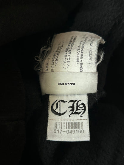 Chrome Hearts Black & White Horseshoe Chomper Logo Hoodie