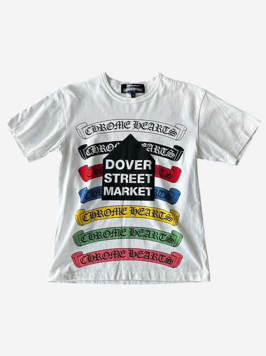 Chrome Hearts Dover Street Market Multicolor Scroll Logo T-Shirt