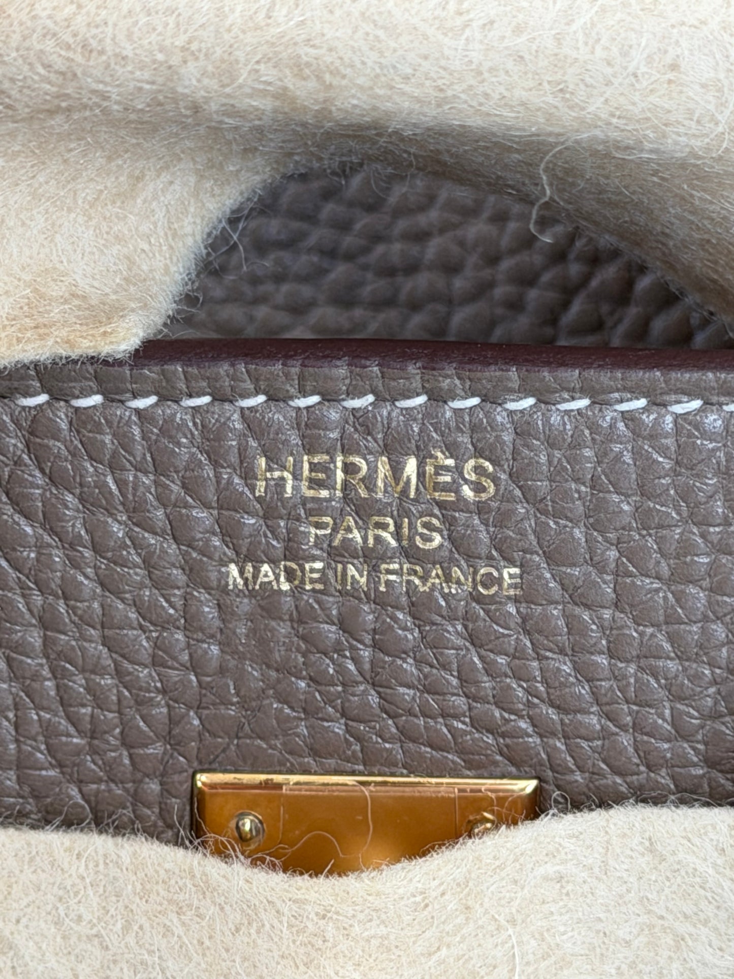 Hermes Etoupe Togo & Gold Hardware Birkin 25
