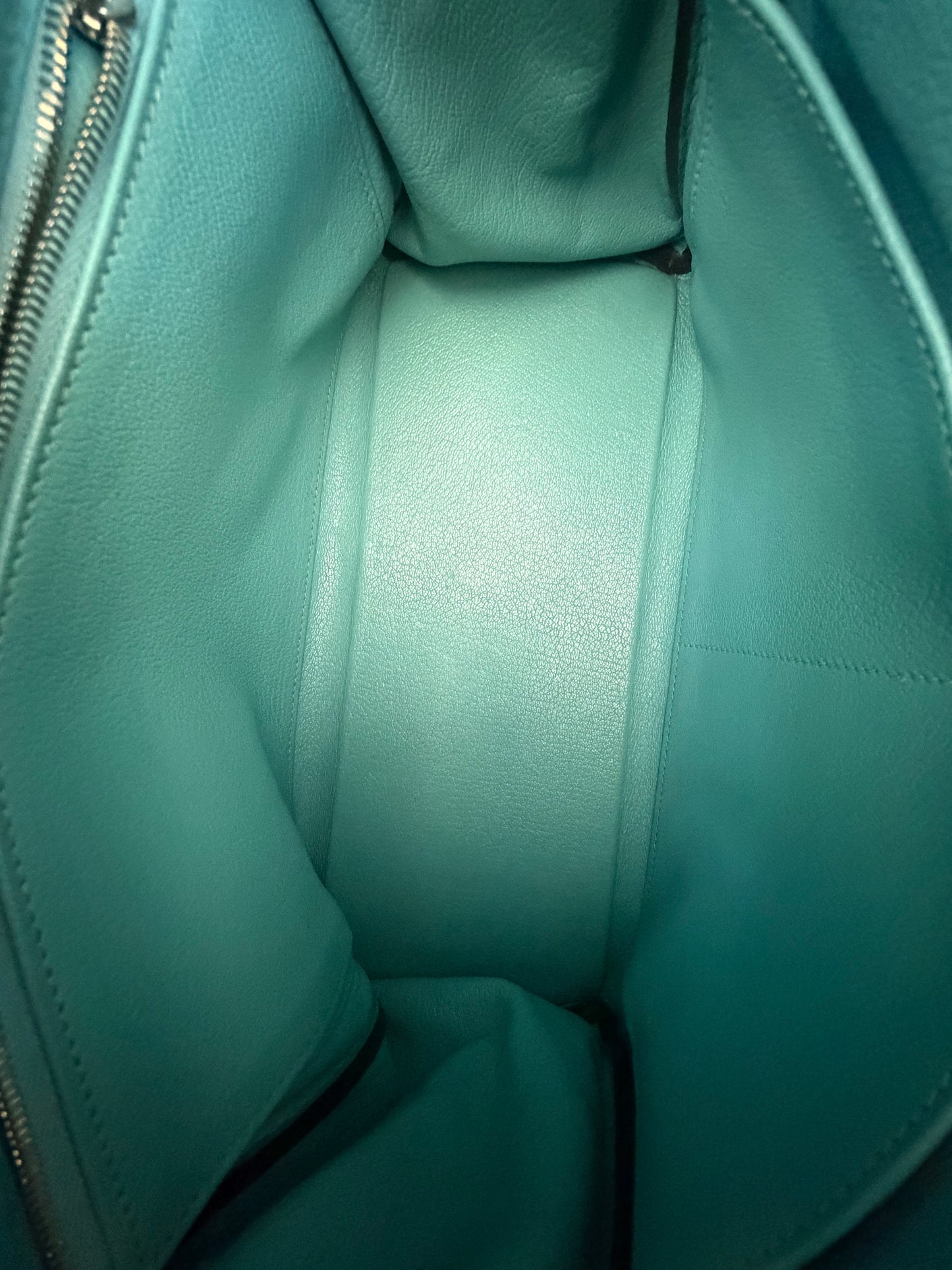 Hermes Blue Atoll Togo & Palladium Hardware Kelly 28