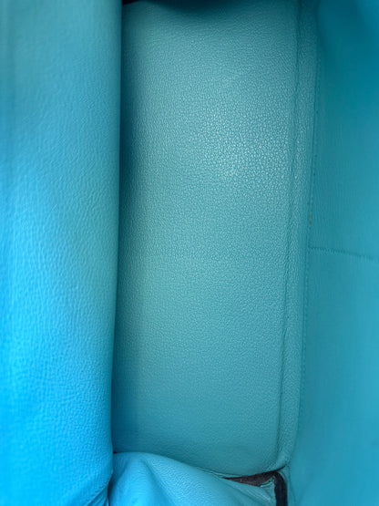 Hermes Blue Atoll Togo & Gold Hardware Kelly 28