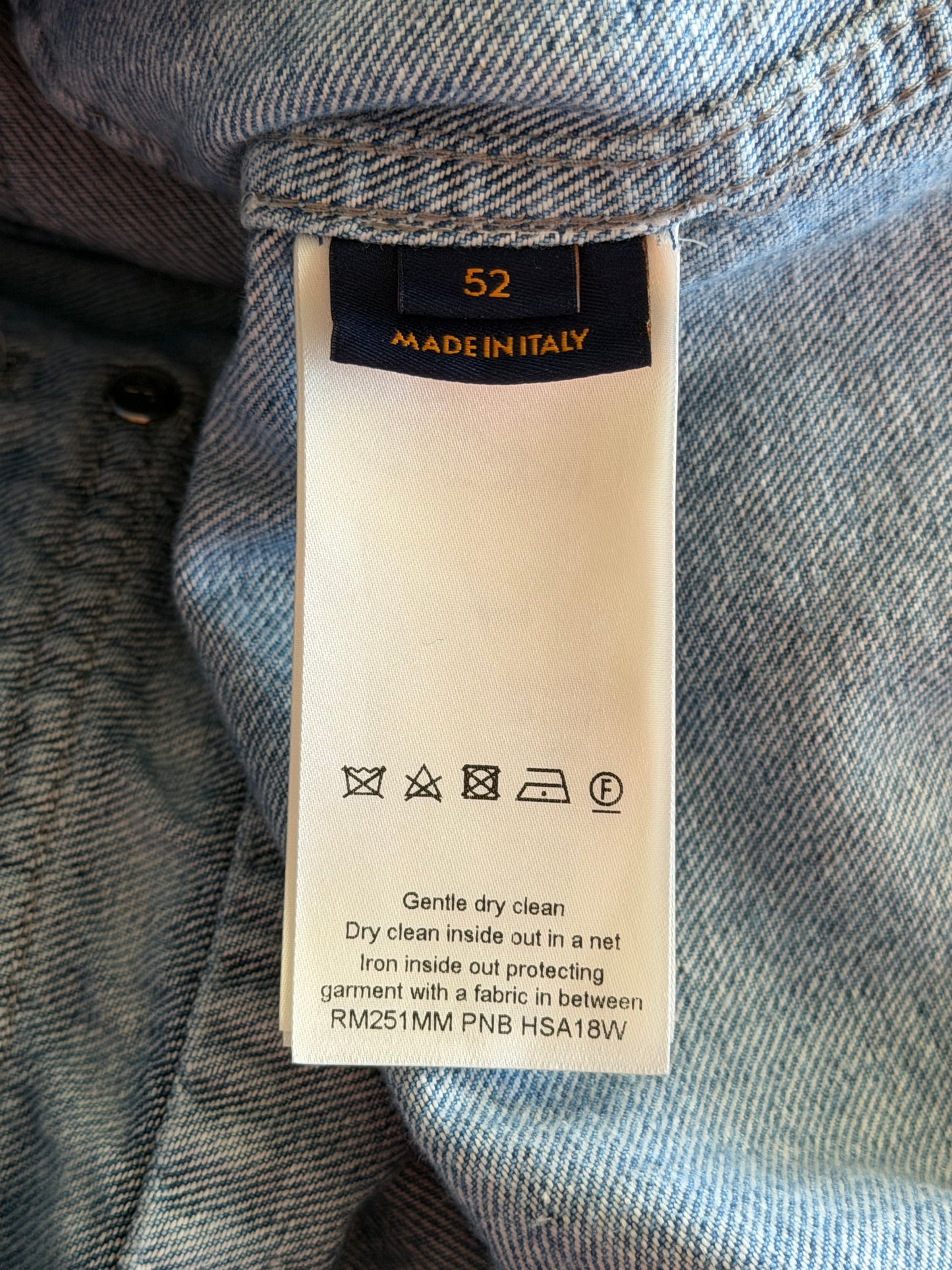 Louis Vuitton Blue Distressed Monogram Denim Jacket