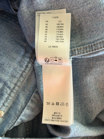Louis Vuitton Blue Distressed Monogram Denim Jacket