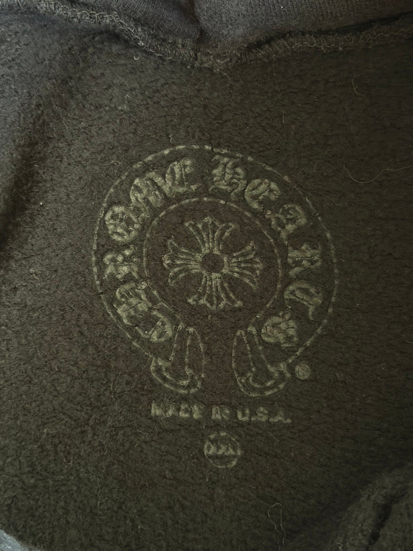 Chrome Hearts Black & White Cemetery Cross Logo Hoodie