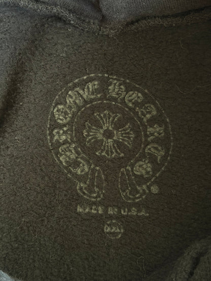 Chrome Hearts Black & White Cemetery Cross Logo Hoodie