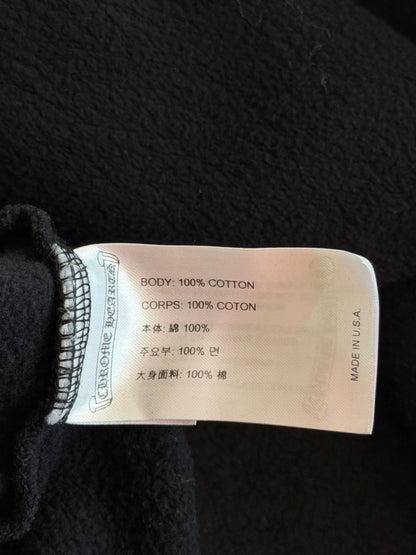 Chrome Hearts Black & White Cemetery Cross Logo Hoodie