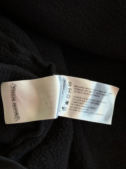 Chrome Hearts Black & White Cemetery Cross Logo Hoodie