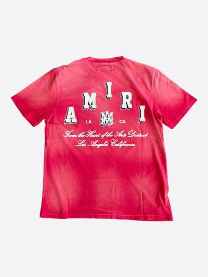 Amiri Vintage Red & White Collegiate Logo T-Shirt