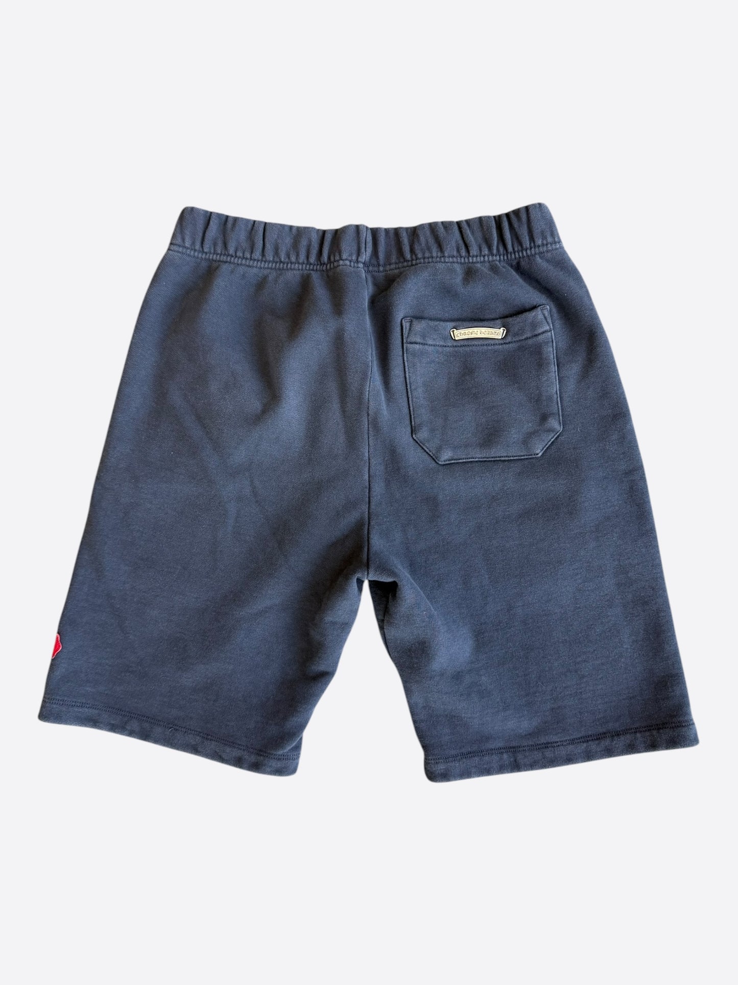 Chrome Hearts Navy & Red Triple Cross Patch Paper Jam Shorts