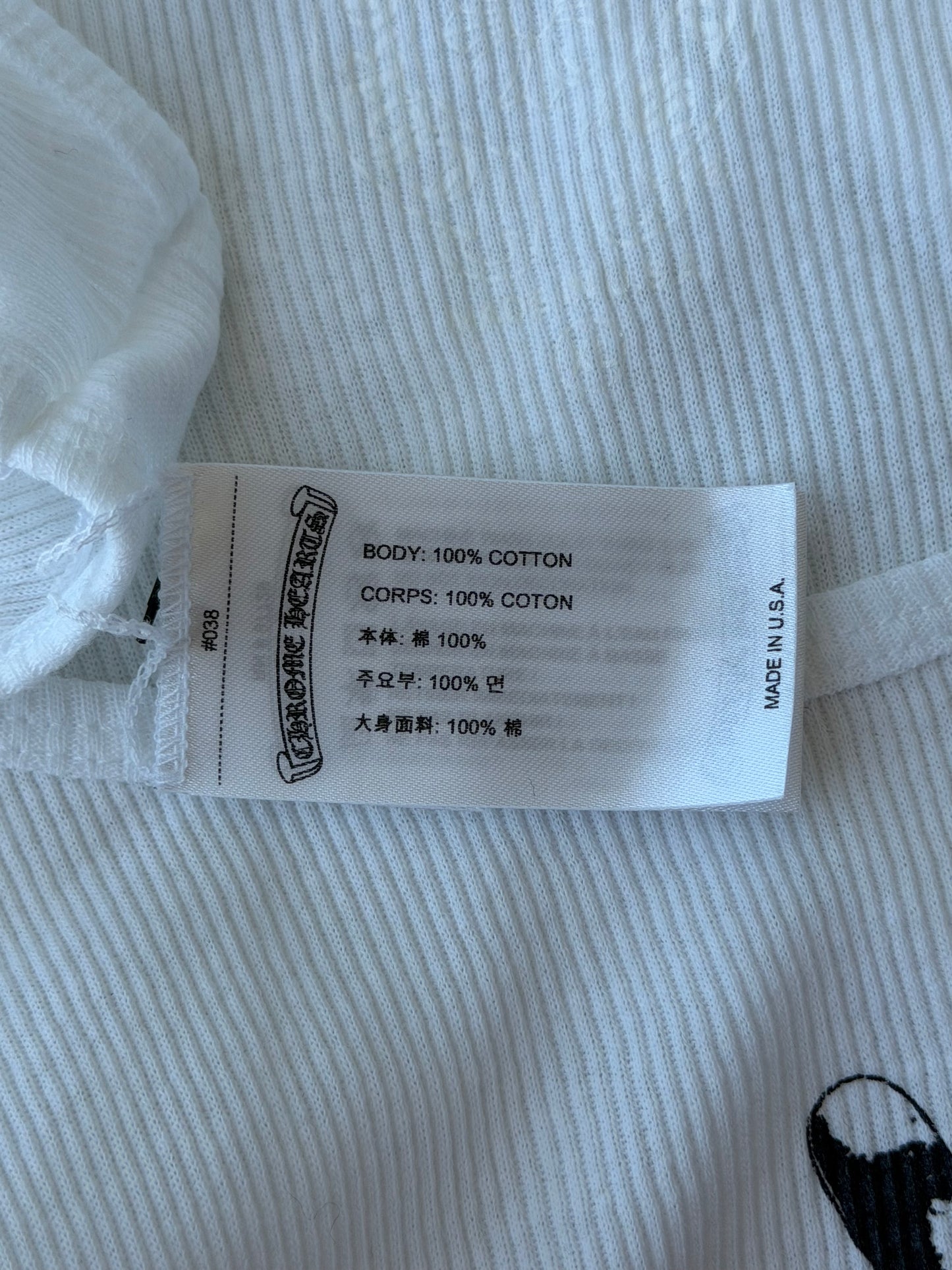 Chrome Hearts White & Black Richard Stark Graphic Tank Top