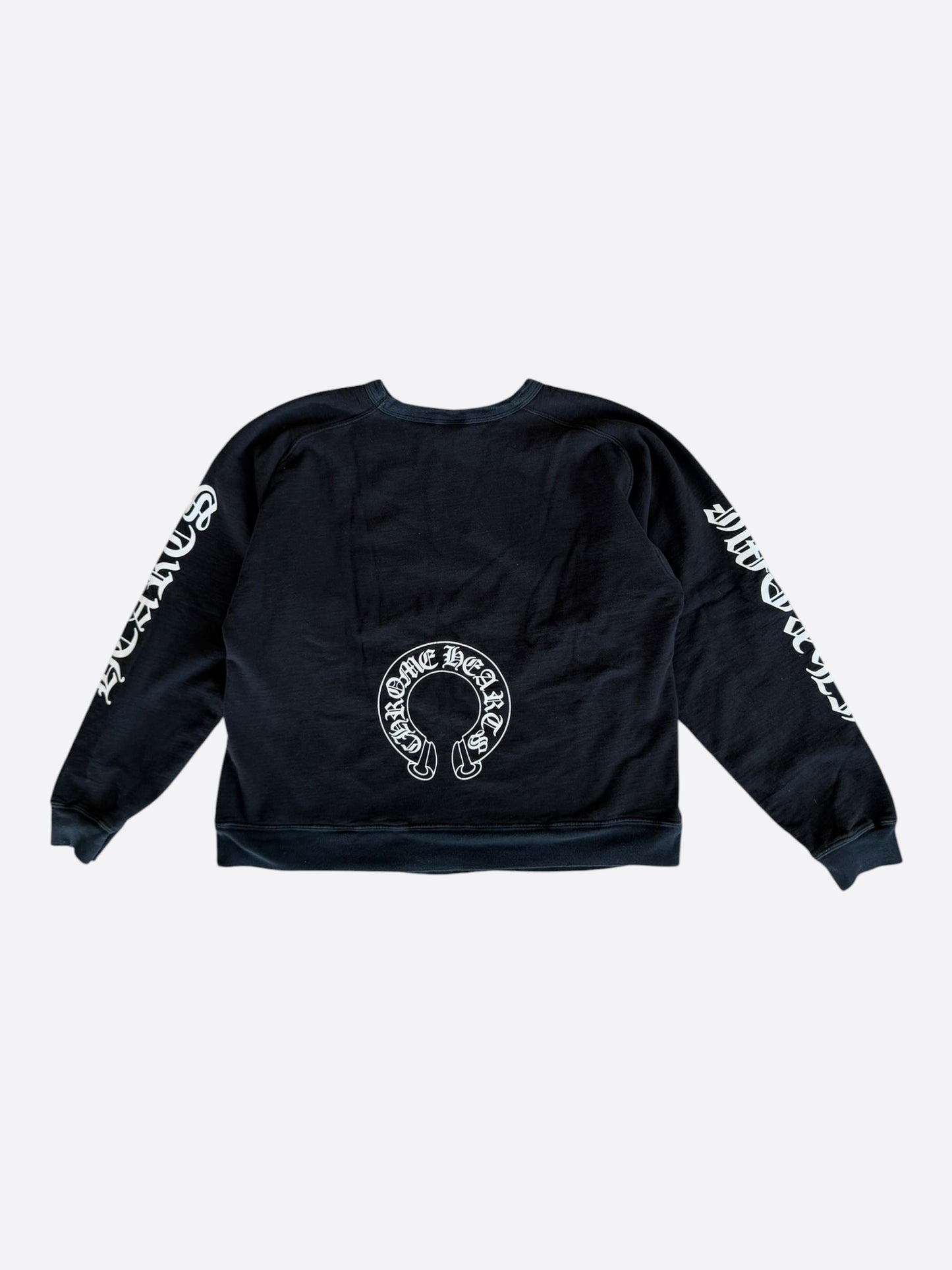 Chrome Hearts Black & White Horseshoe Logo Sweater
