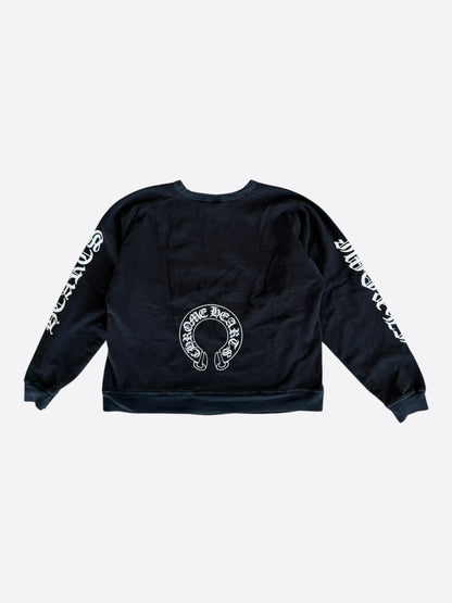 Chrome Hearts Black & White Horseshoe Logo Sweater