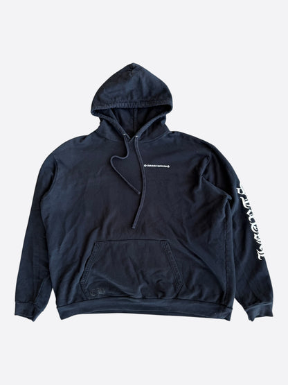 Chrome Hearts Black & White Cemetery Cross Logo Hoodie