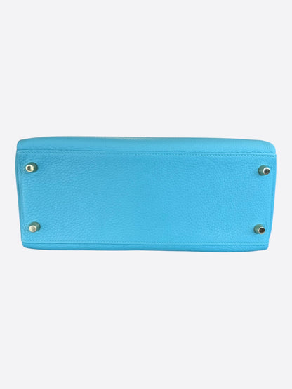 Hermes Blue Atoll Togo & Gold Hardware Kelly 28
