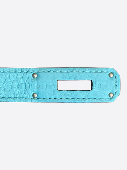 Hermes Blue Atoll Togo & Palladium Hardware Kelly 28