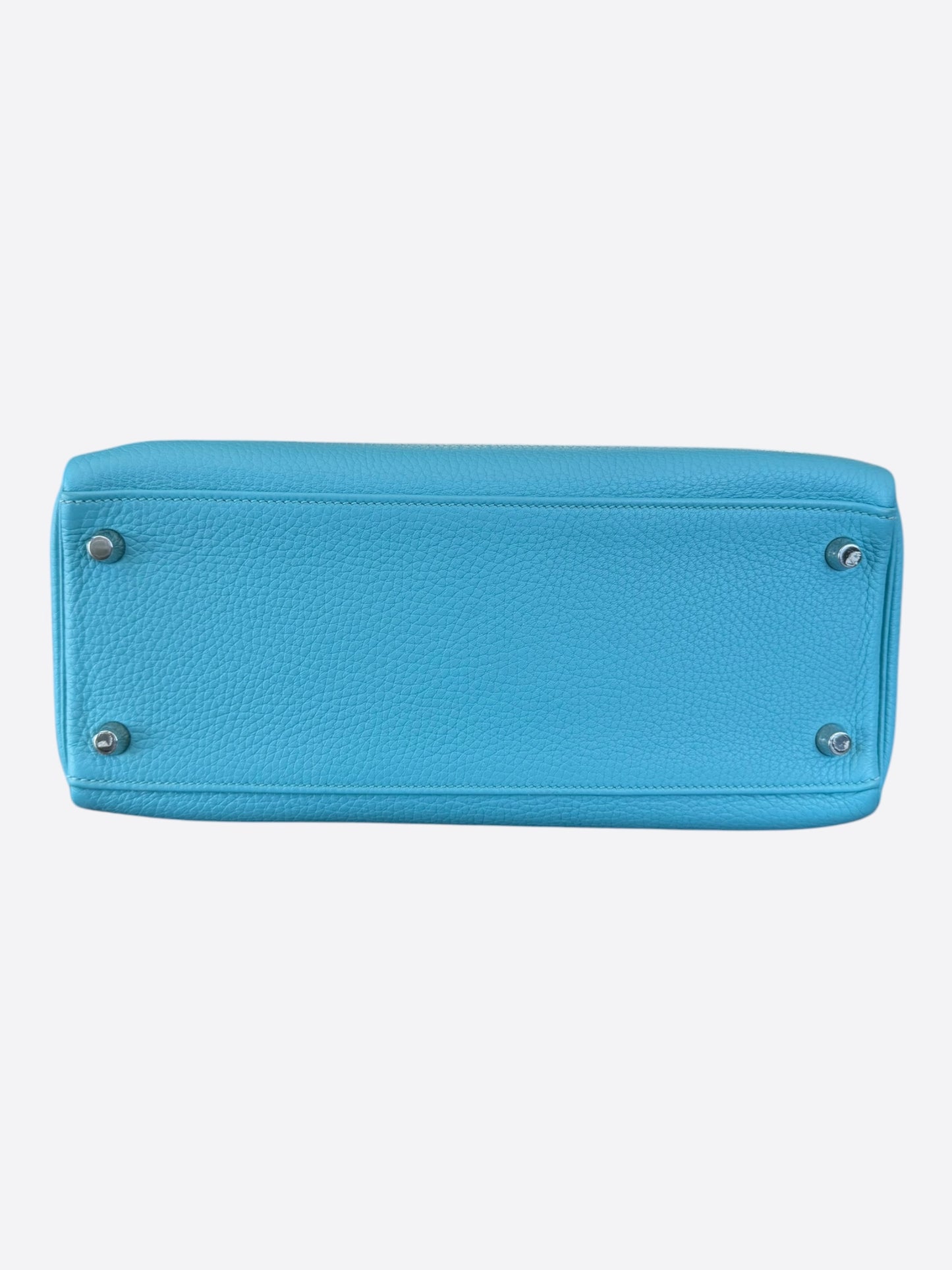 Hermes Blue Atoll Togo & Palladium Hardware Kelly 28