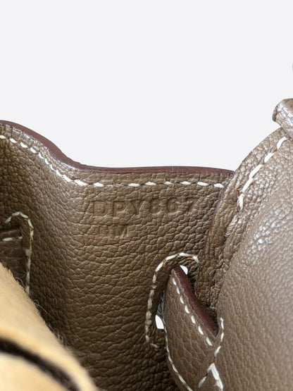 Hermes Etoupe Togo & Gold Hardware Birkin 25