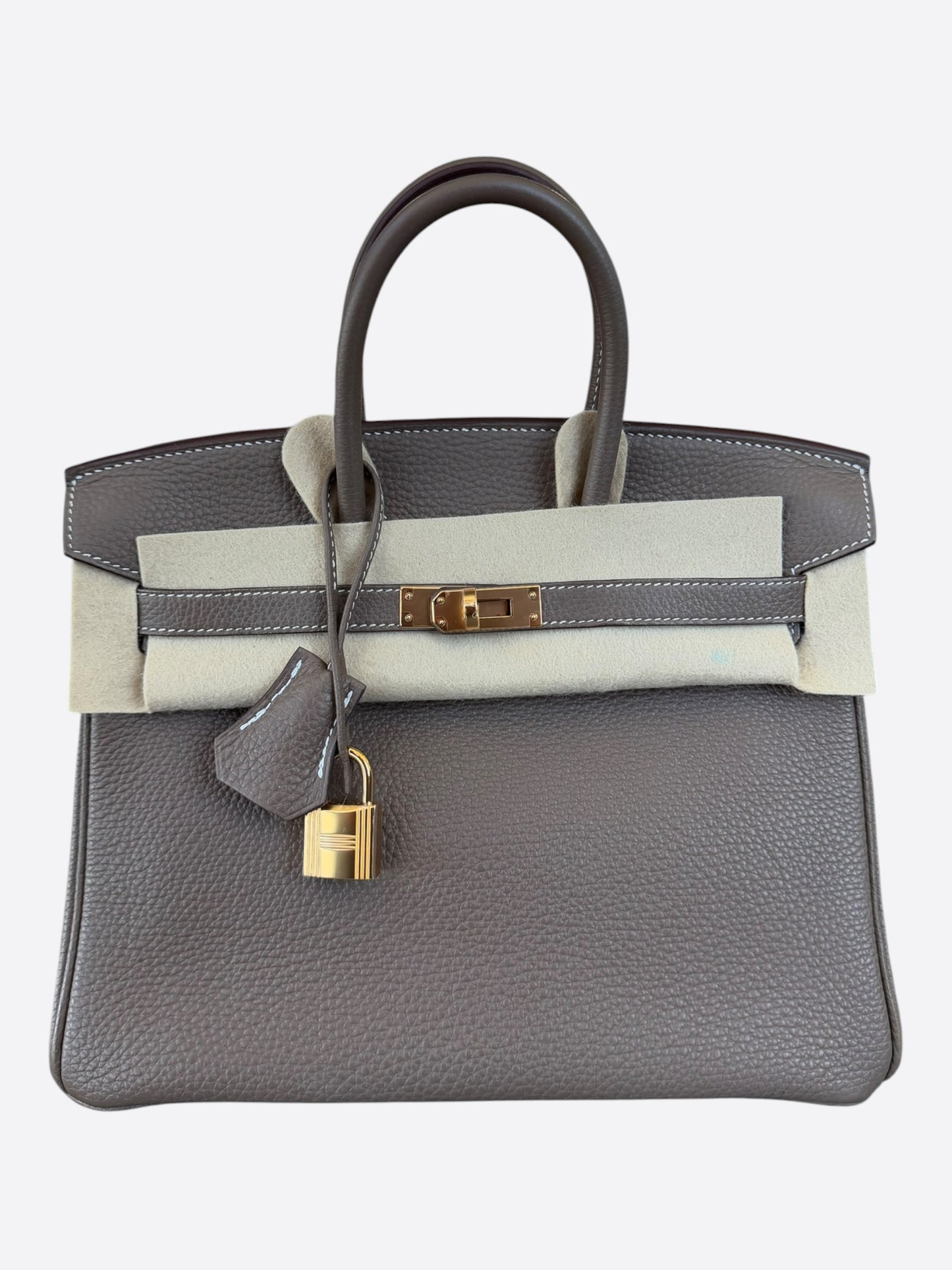 Hermes Etoupe Togo & Gold Hardware Birkin 25