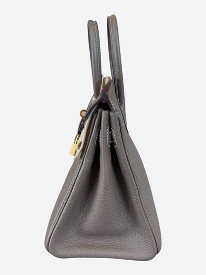 Hermes Etoupe Togo & Gold Hardware Birkin 25