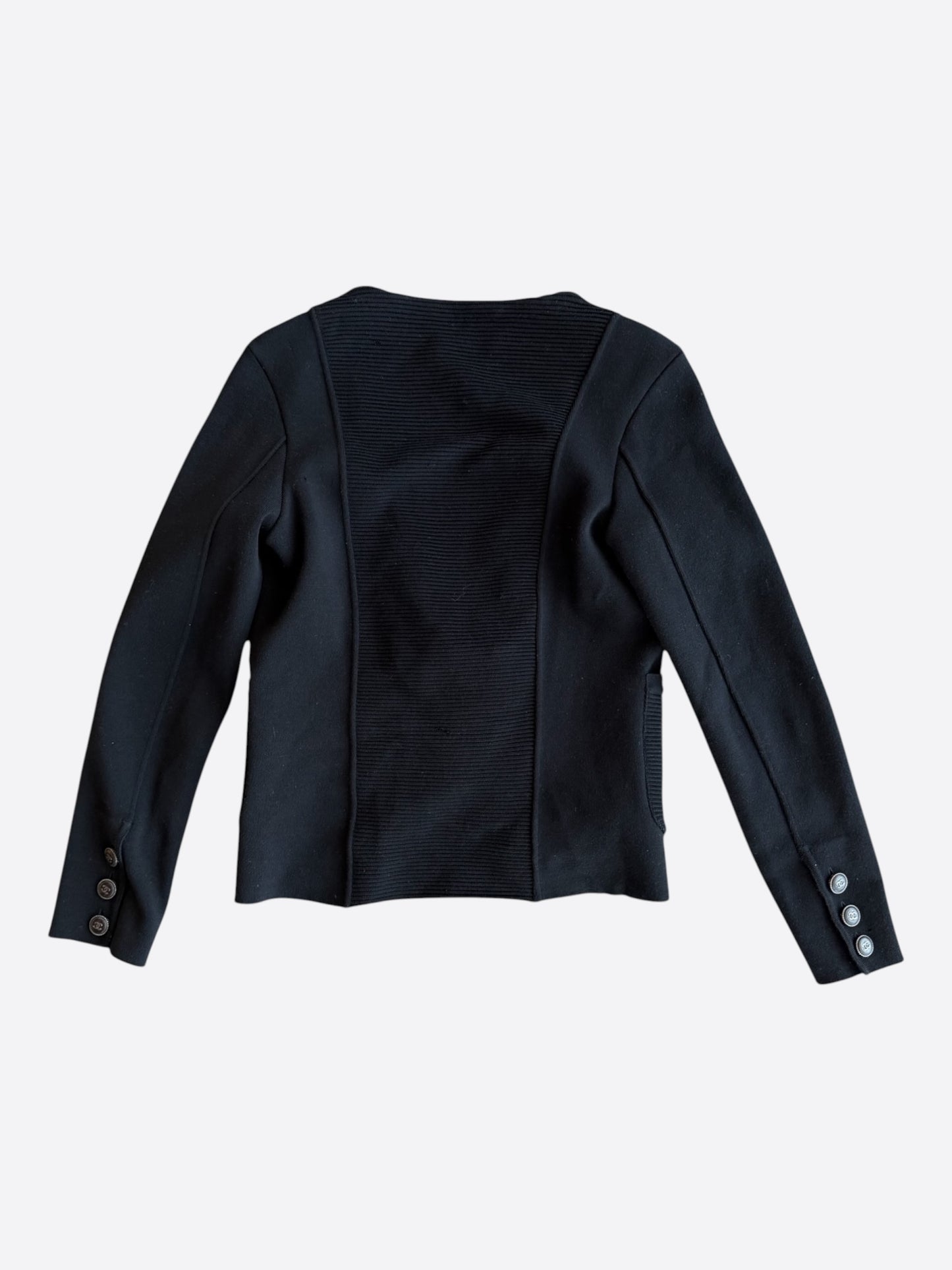 Chanel Black Button Up Knít Women's Cardigan