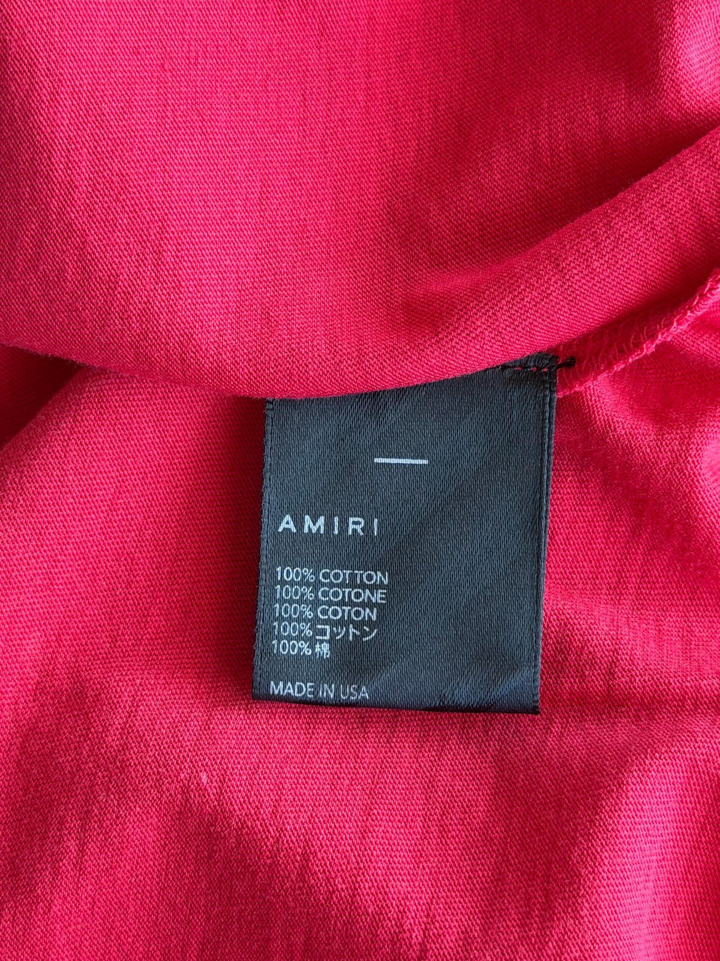 Amiri Vintage Red & White Collegiate Logo T-Shirt