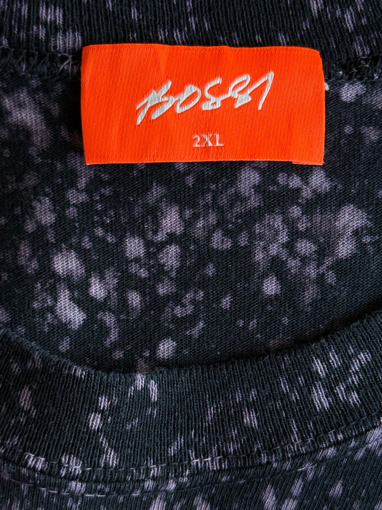 Bossi Black & Purple Rhinestone Embellished Kiss Logo T-Shirt