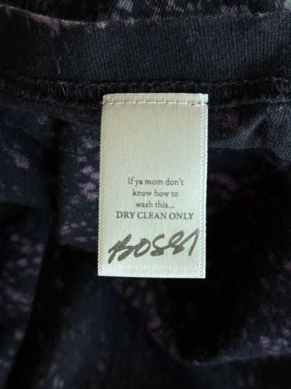 Bossi Black & Purple Rhinestone Embellished Kiss Logo T-Shirt