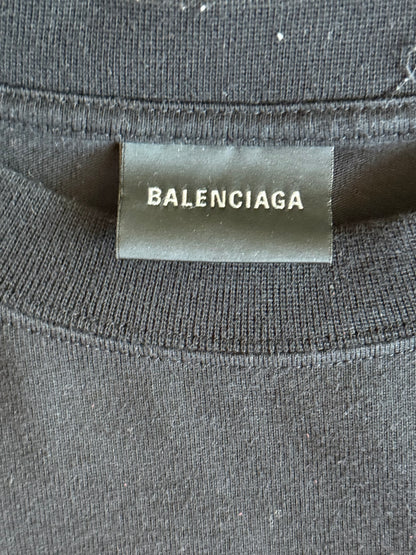 Balenciaga Black & White World Food Programme Logo Longsleeve T-Shirt