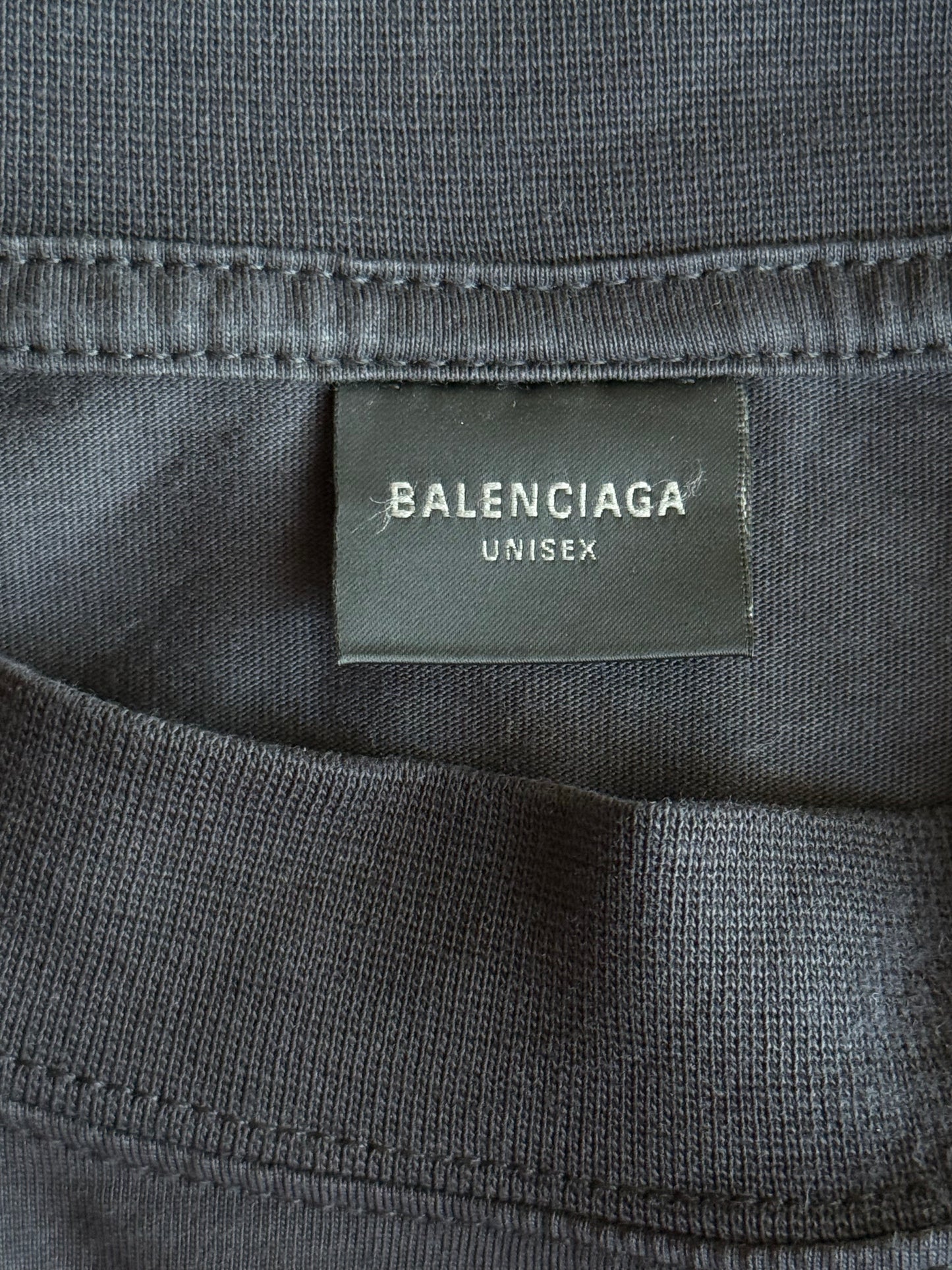 Balenciaga Black & Multicolor DIY Imprint Cropped T-shirt