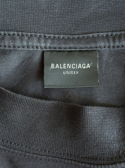 Balenciaga Black & Multicolor DIY Imprint Cropped T-shirt