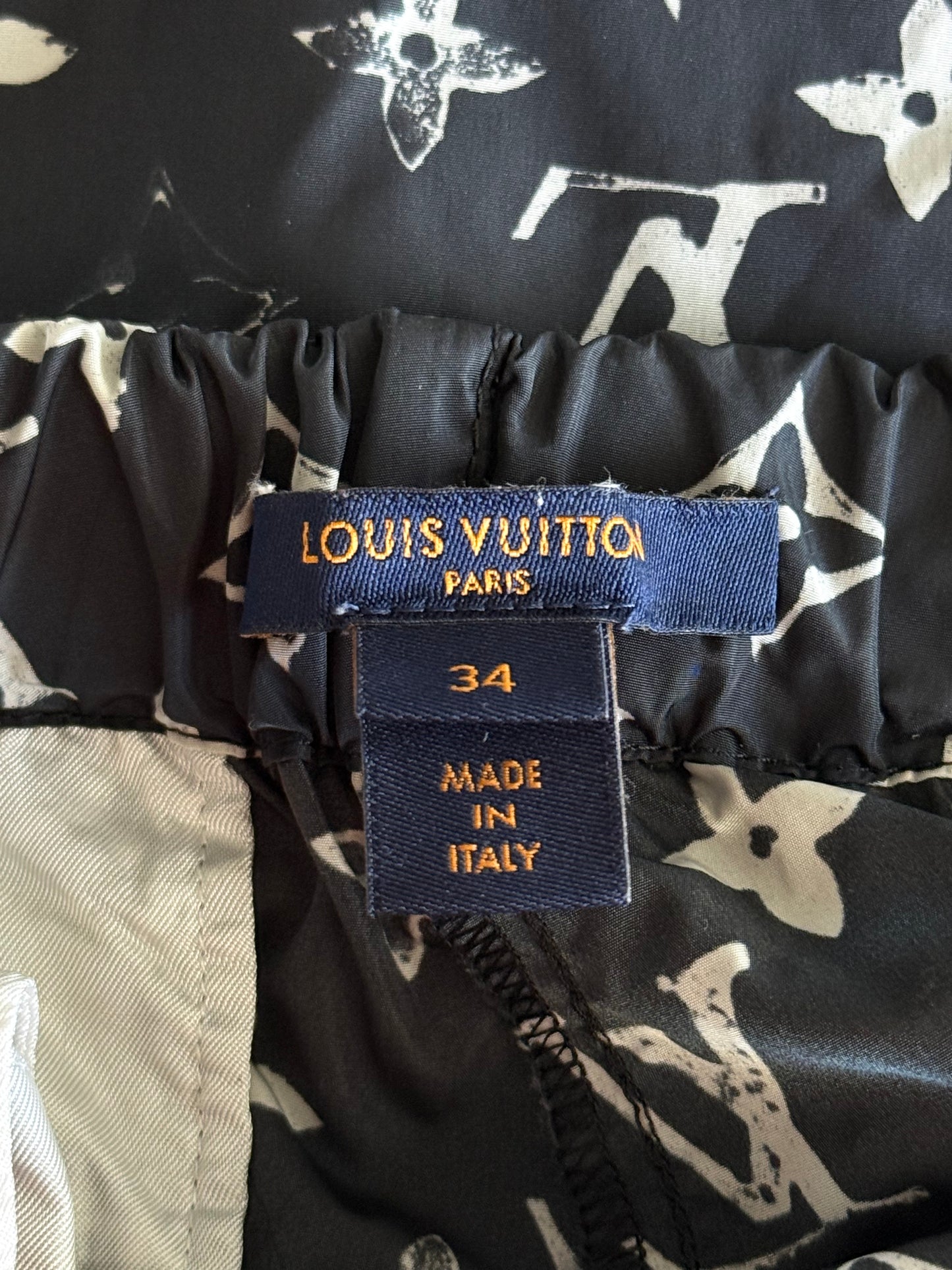 Louis Vuitton Black & White Monogram Women's Track Pants