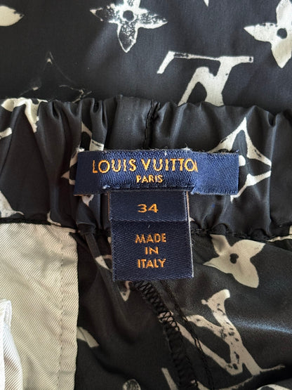 Louis Vuitton Black & White Monogram Women's Track Pants