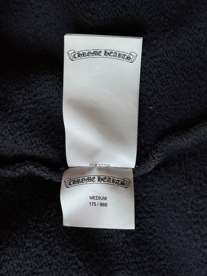 Chrome Hearts Navy & Red Triple Cross Patch Zip Up Hoodie
