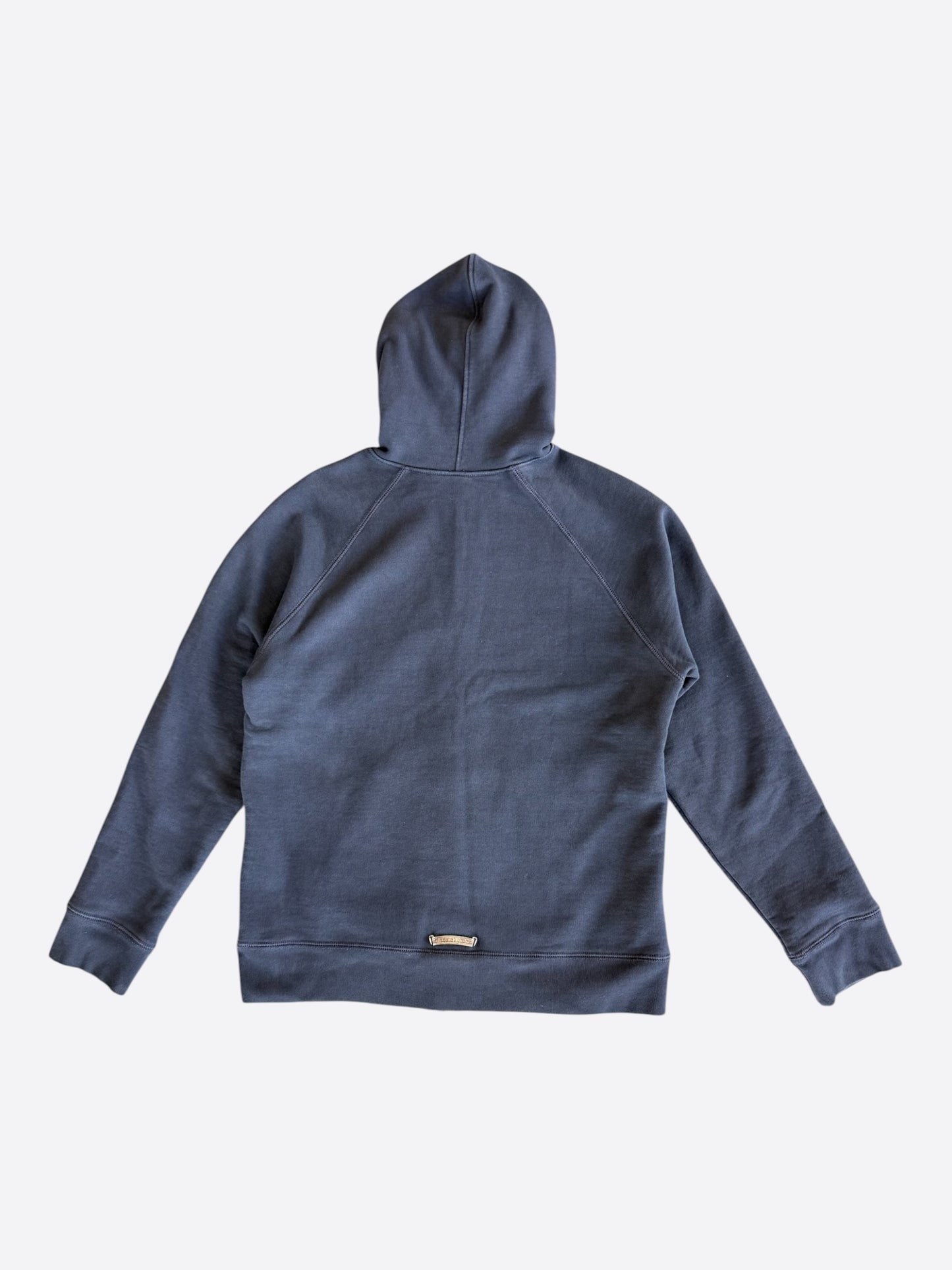 Chrome Hearts Navy & Red Triple Cross Patch Zip Up Hoodie