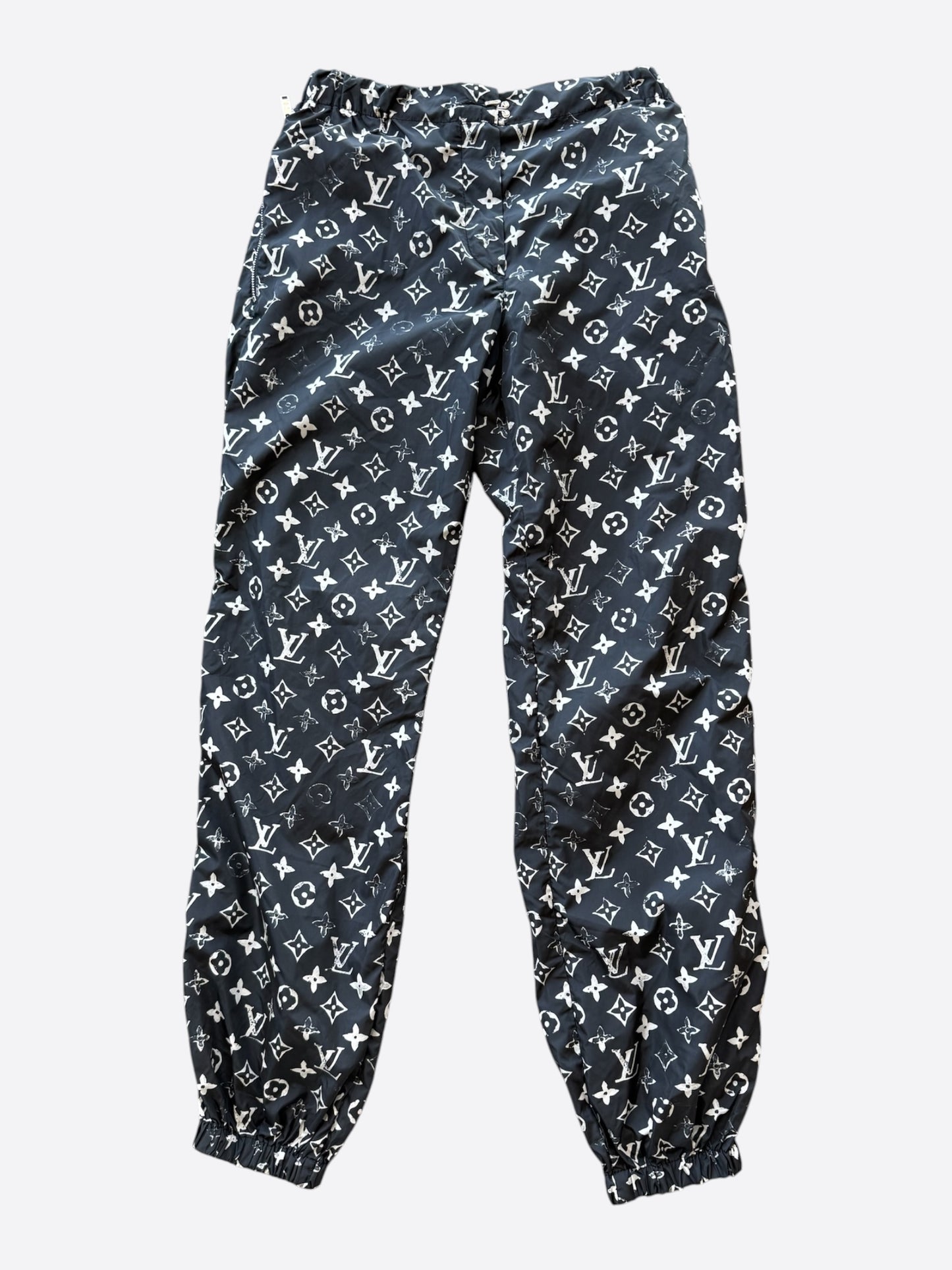 Louis Vuitton Black & White Monogram Women's Track Pants