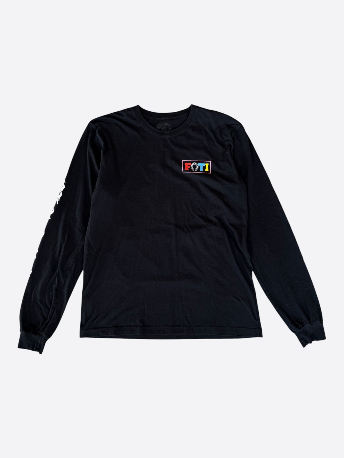 Chrome Hearts Black Multicolor Foti Logo Longsleeve T-Shirt