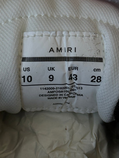 Amiri Black, White & Leopard Skeleton Low Top Sneakers