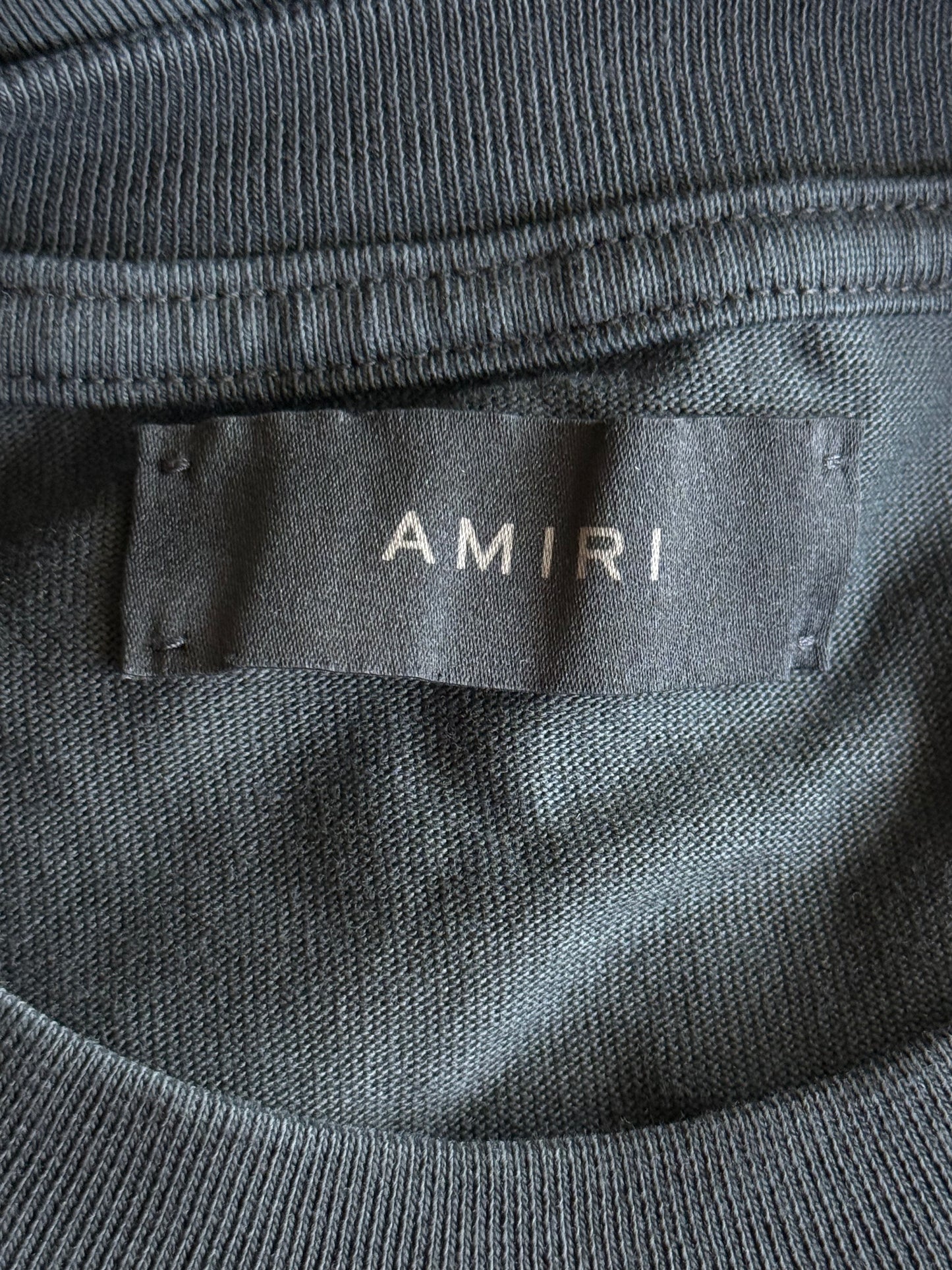 Amiri Vintage Black & White Embroidered Logo T-Shirt