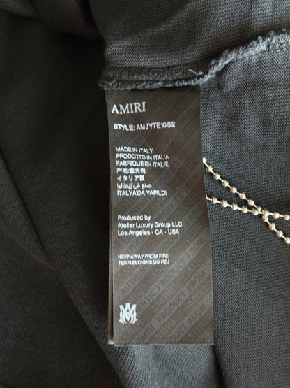 Amiri Vintage Black & White Embroidered Logo T-Shirt