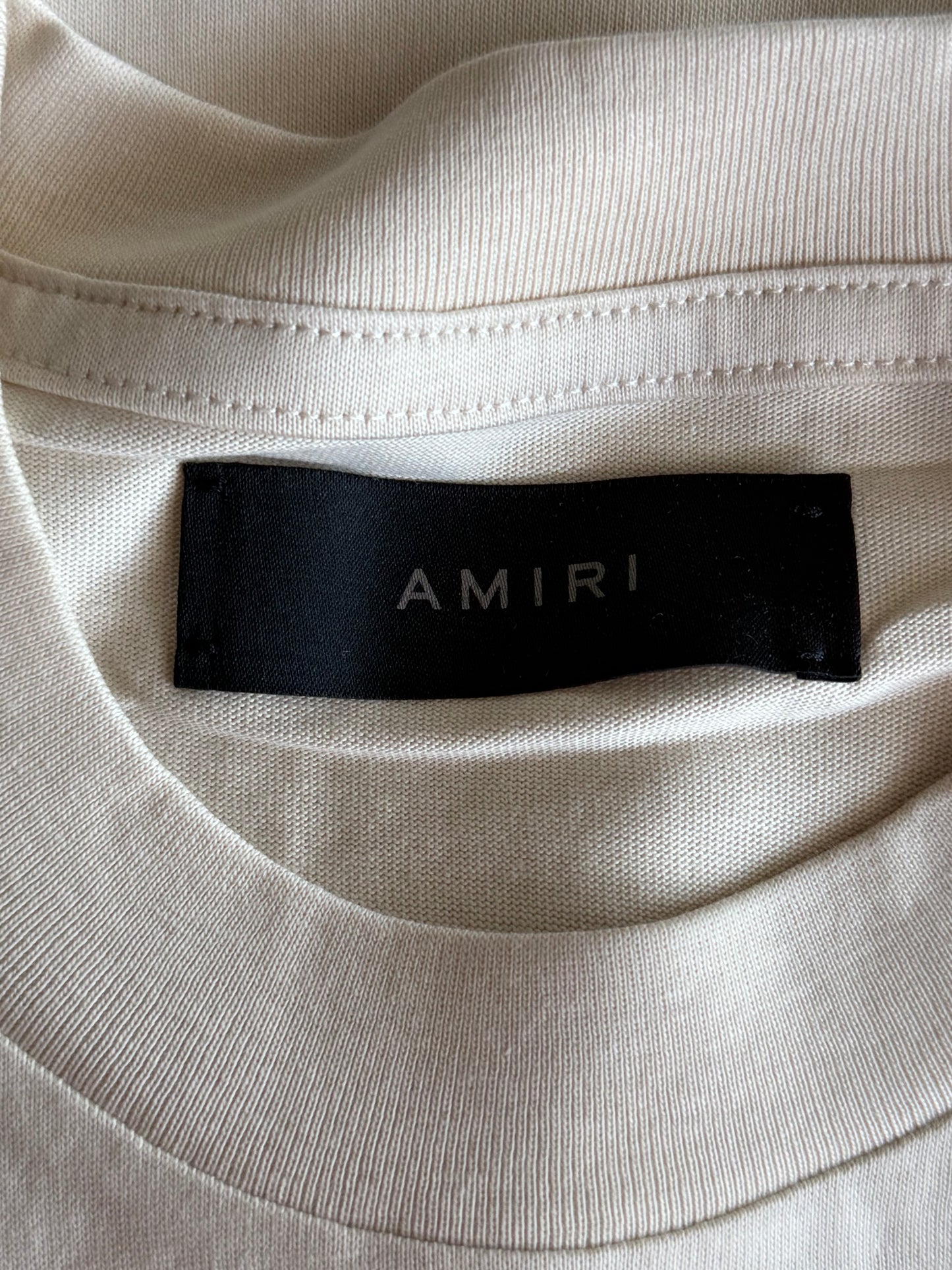 Amiri White & Red Staggered Logo T-Shirt