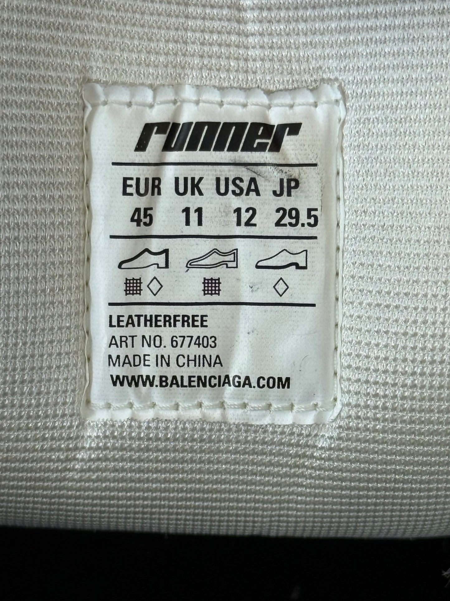 Balenciaga White & Red Mesh Runner Sneakers